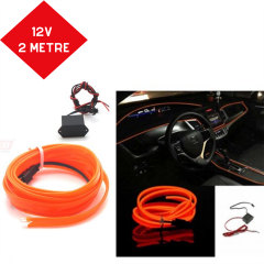 ŞERİT NEON TURUNCU 12V 2METRE KOD:4327559