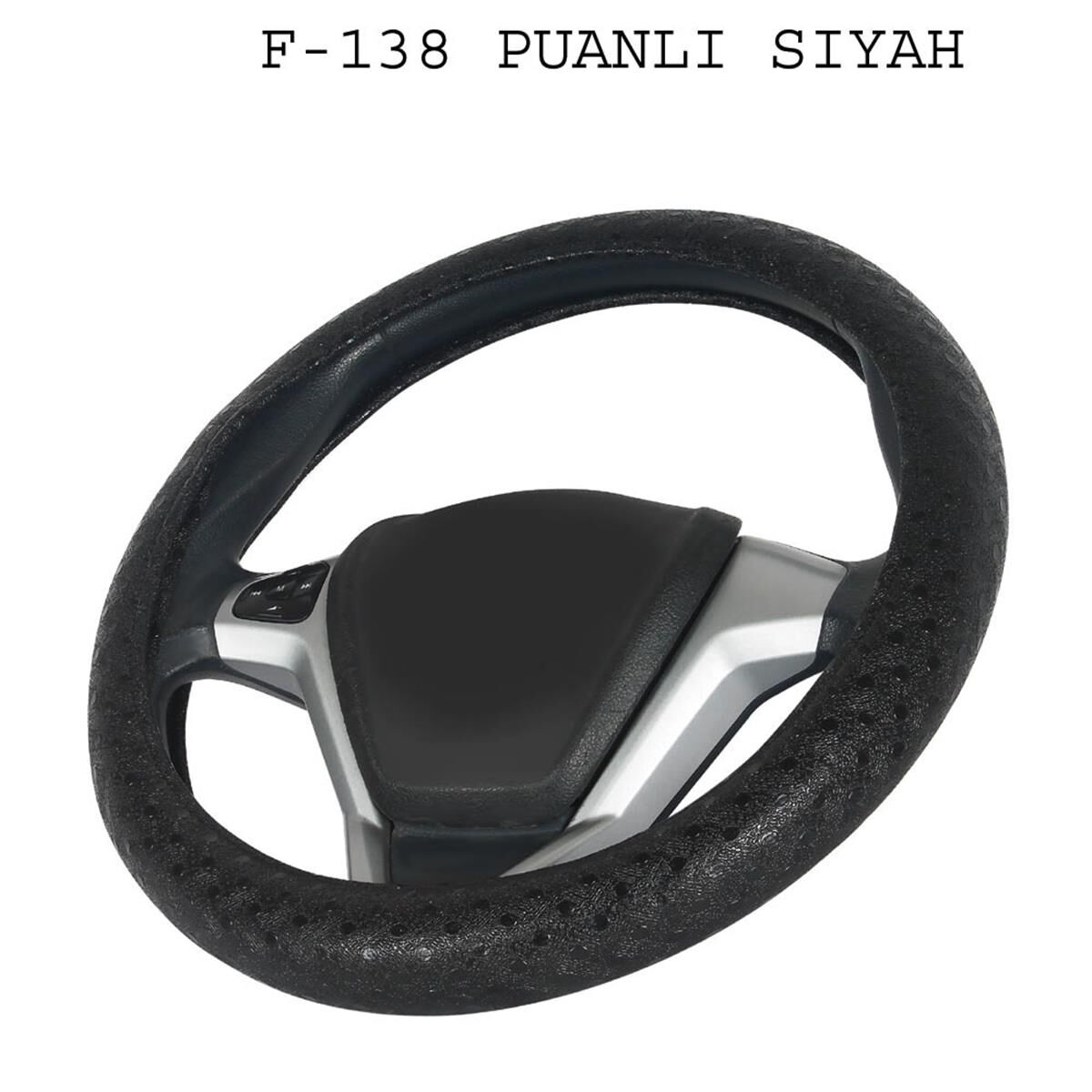 DİREKSİYON KILIFI SİYAH FOX NOKTALI 38CM KUTULU KOD:KD