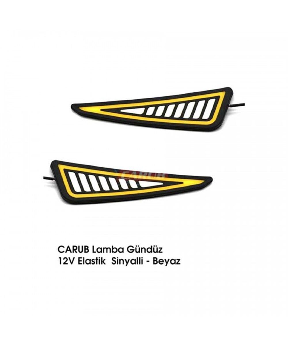 GÜNDÜZ LEDİ SİNYALLİ ELASTİK 12V 19CMX5CM TAKIM KOD:4322793