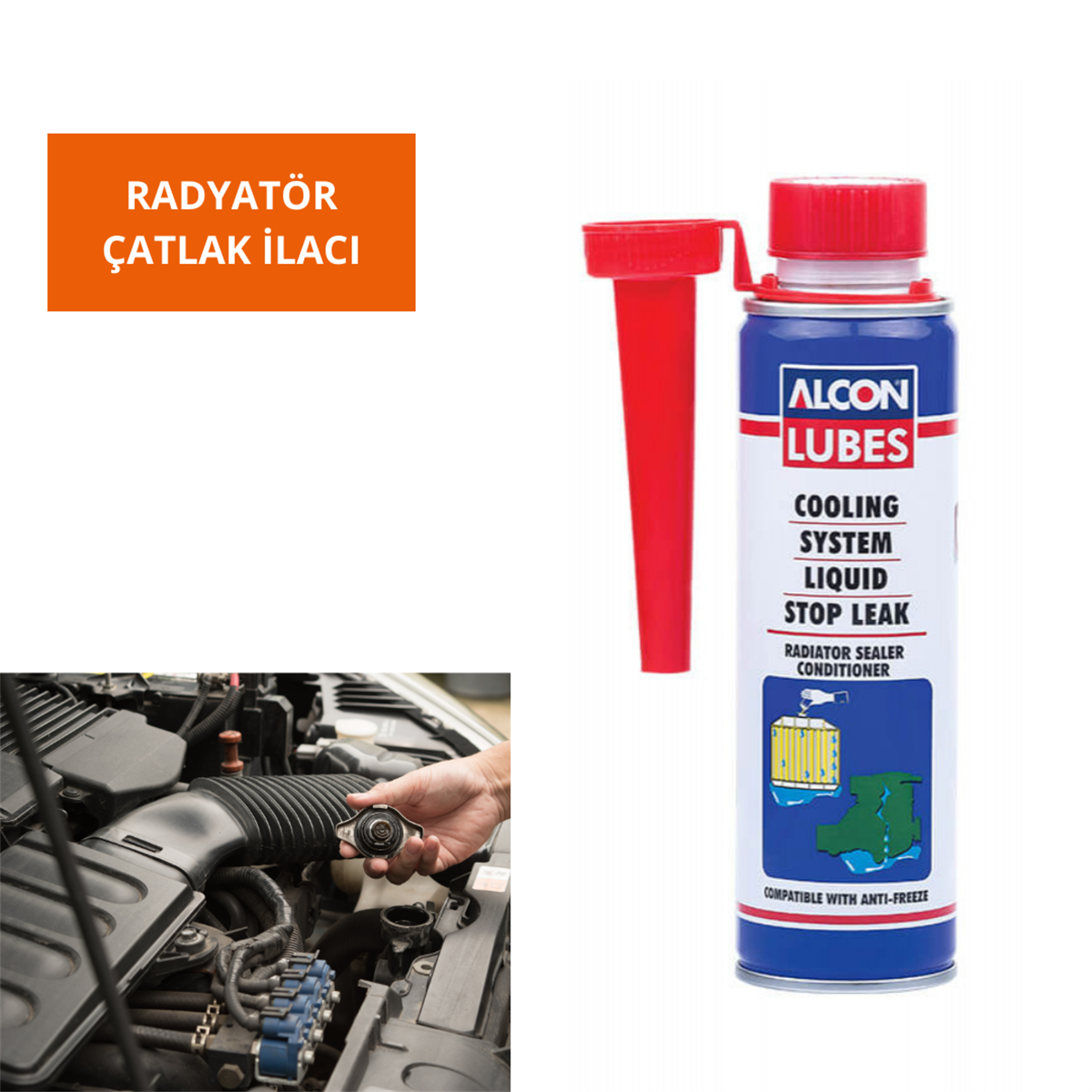 RADYATÖR ÇATLAK İLACI SIVI ALCON 300ML KOD:M-9913