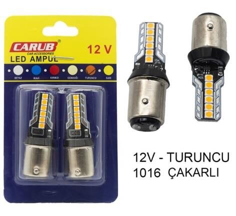 AMPUL  1016 12V ÇAKAR-DÜZ TURUNCU KOD:0403033