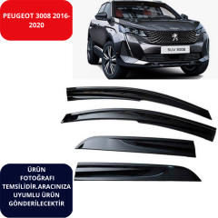 CAM RÜZGARLIK 4'LÜ PEUGEOT 3008 2016-2020 KROMLU KOD:PLUS1019