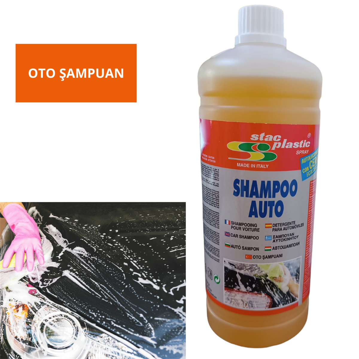 OTO ŞAMPUAN 1 LİTRE STAC PLASTİC KOD:0904601