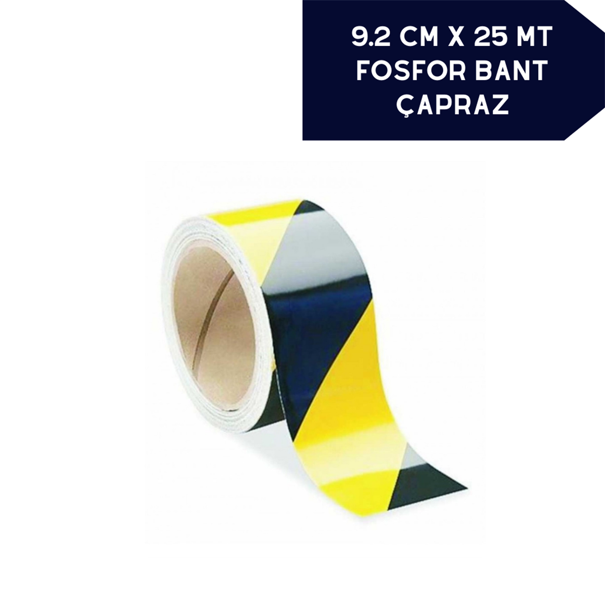 FOSFOR BANT ÇAPRAZ 9.2CMX25M SARI SİYAH KOD:2406109