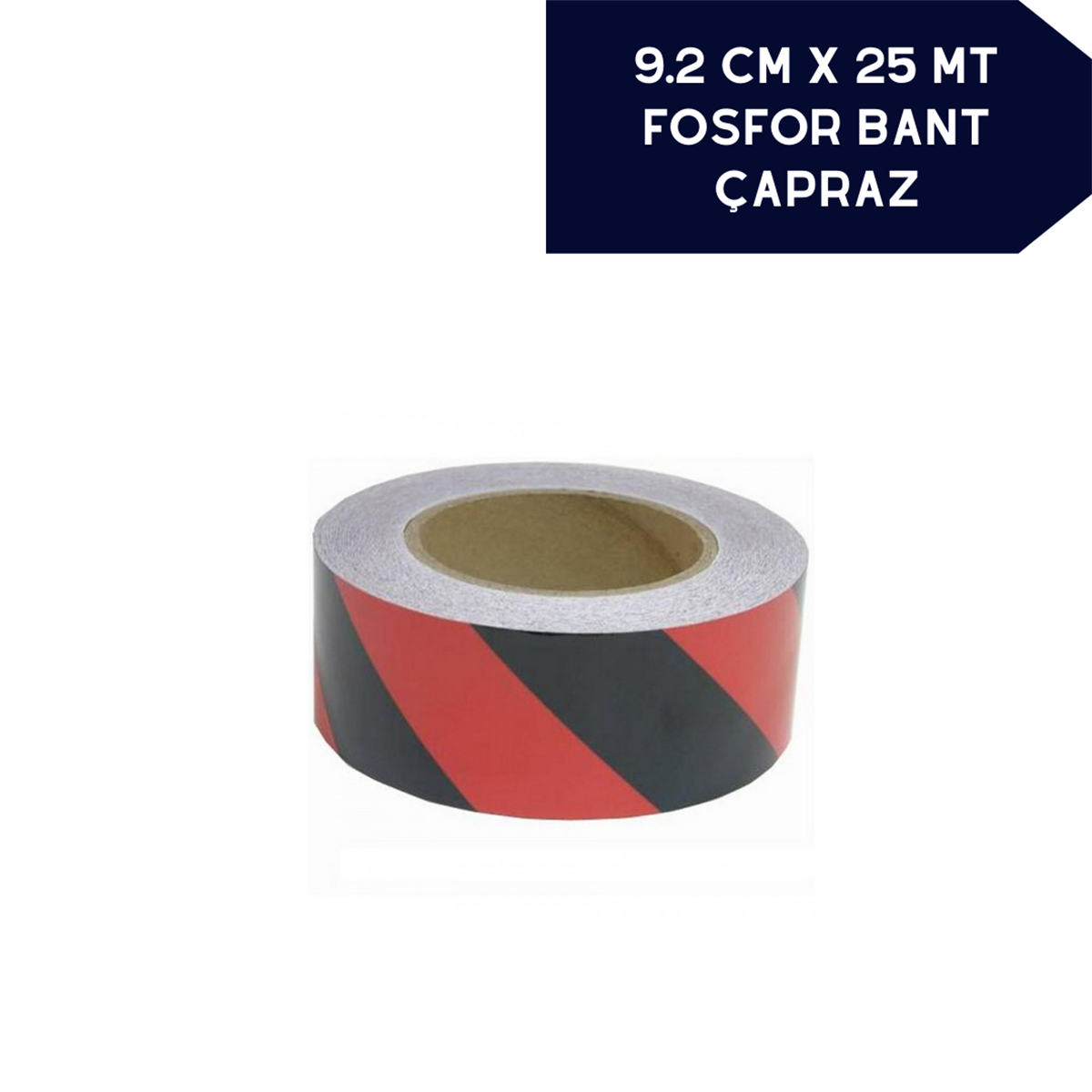 FOSFOR BANT ÇAPRAZ 9.2CMX25M KIRMIZI SİYAH KOD:2406108