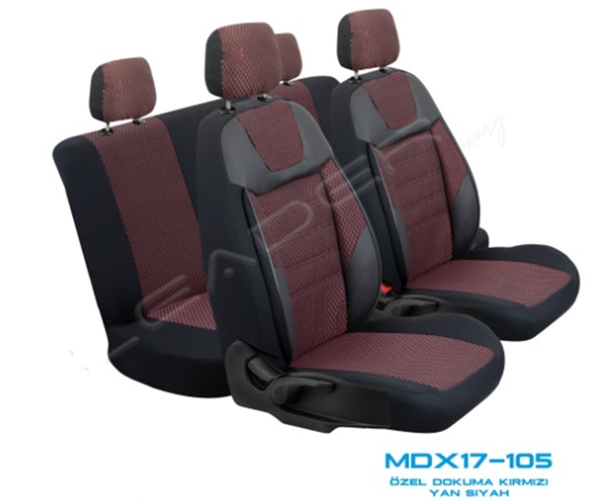 KOLTUK KILIFI CAPRICE ÖZEL DOKUMA KIRMIZI SİYAH KOD:MDX17-105