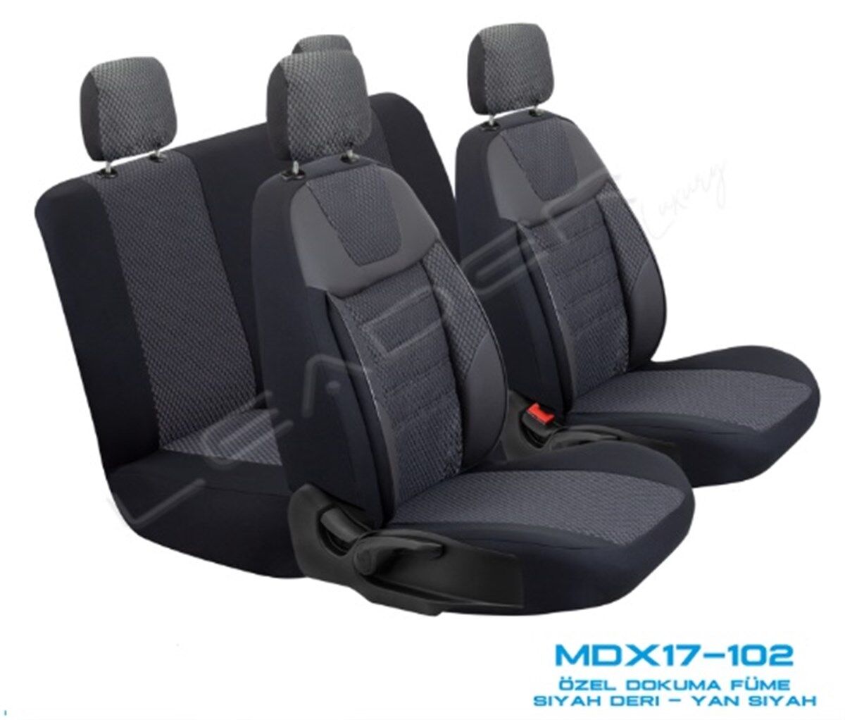 KOLTUK KILIFI CAPRICE ÖZEL DOKUMA FÜME SİYAH KOD:MDX17-102