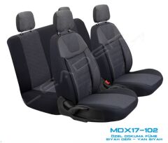 KOLTUK KILIFI CAPRICE ÖZEL DOKUMA FÜME SİYAH KOD:MDX17-102