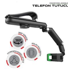 TELEFON TUTUCU  GÜNEŞLİK FONKSİYONEL 360DERECE KOD:5901970