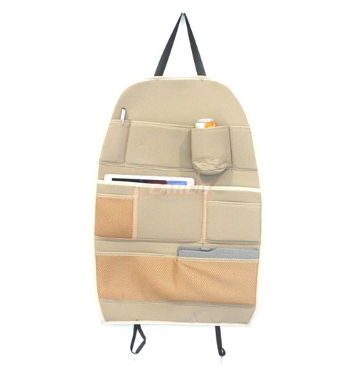 KOLTUK ARKASI ORGANİZER ÇANTA KUMAŞ BEJ KOD:5902012