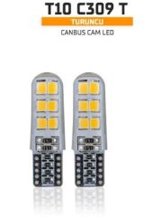 AMPUL CANBUS SİLİKONLU 6 LED 12V TURUNCU KOD:T10C309T