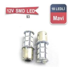 AMPUL 93 CARUB 12V 18 LED MAVİ KOD:0403506