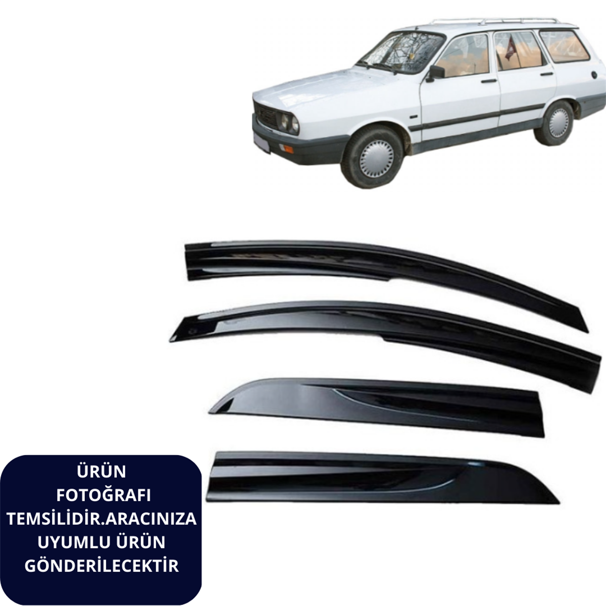 CAM RÜZGARLIK 4'LÜ RENAULT 12 TOROS STW KOD:1320221