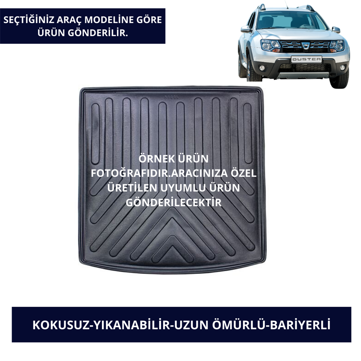 BAGAJ HAVUZU MODELLERİ DACİA ARAÇLAR- SİYAH RENK