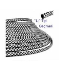 ELKAMET ÇITA SİYAH-BEYAZ DAMALI 100 METRE (KALIN GENİŞ LÜX) KOD:ITH-533