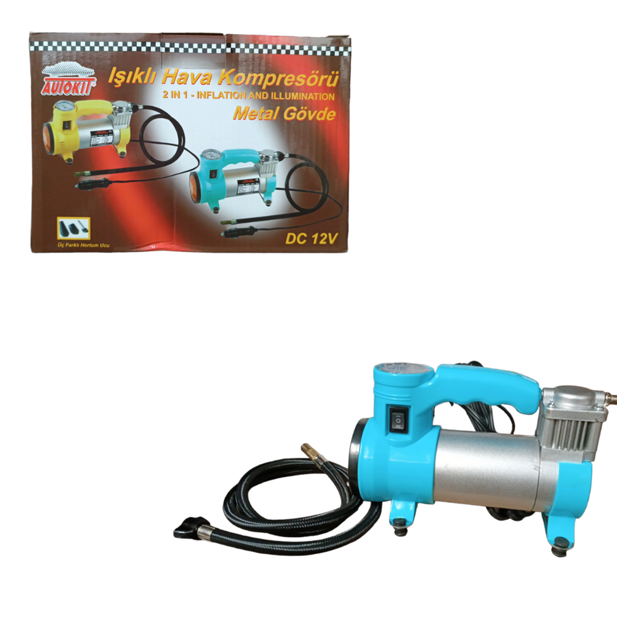 HAVA KOMPRESÖRÜ METAL IŞIKLI AUTOKİT KOD:FA1-034