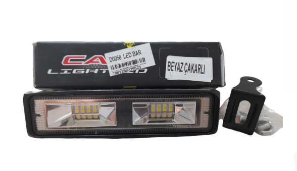 LED BAR 16 LED BEYAZ ÇAKARLI 15CM KOD:D0058