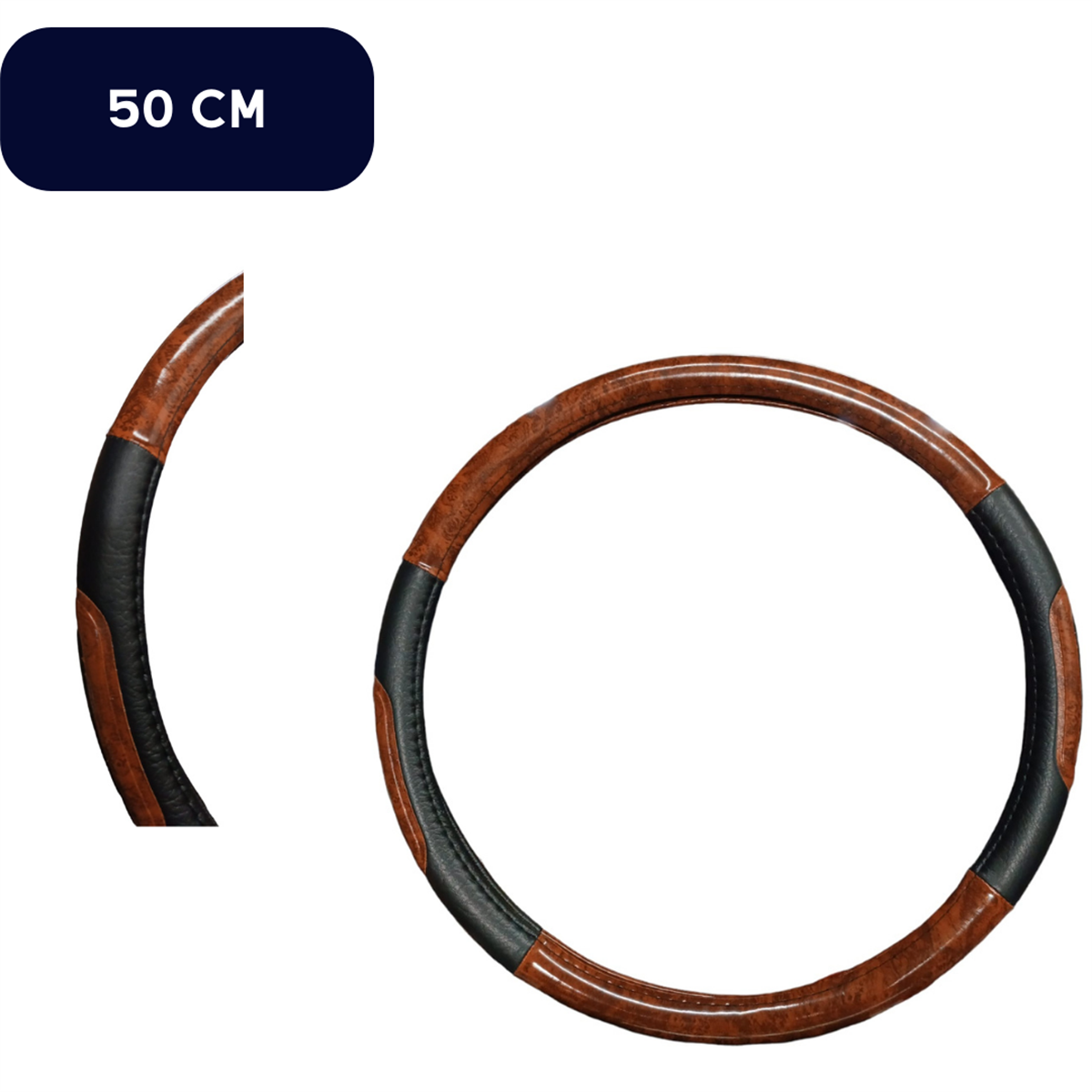 DİREKSİYON KILIFI KAMYON 50CM SİYAH KAHVE KOD:14