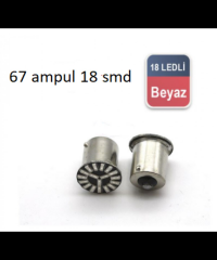 67 AMPUL 12V 18SDM BEYAZ KOD:0403001