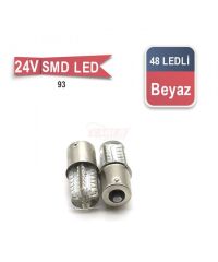 93 AMPUL 24V 48 SDM LED SİLİKON BEYAZ KOD:0404157