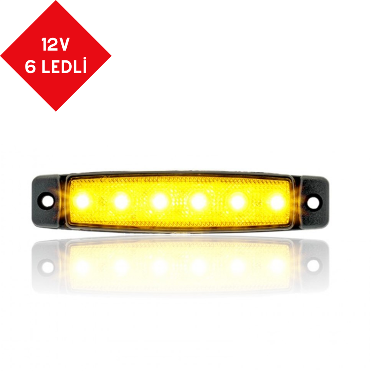PARMAK LED 12V 6 LEDLİ SARI KOD:TH-611