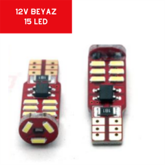 T10 AMPUL 12V 20W CANBUS 15 LED BEYAZ TAKIM KOD:0405538