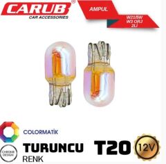 AMPUL T20 DİADEM 12V 21W/5W TURUNCU W3 ORJ KOD:0403093