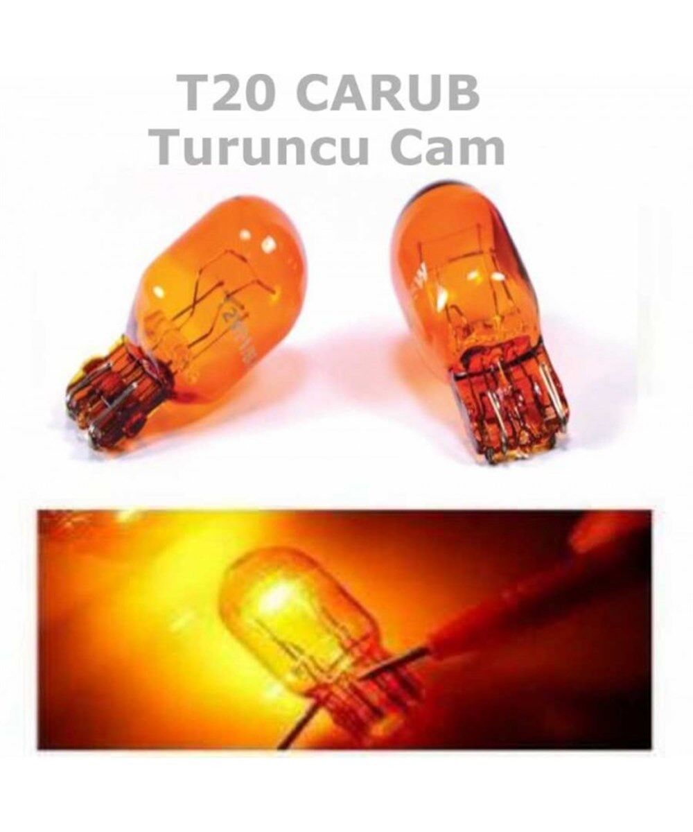 T20 PARK AMPUL CARUB ORJİNAL CAM 12V TEK DUY TURUNCU KOD:0403064