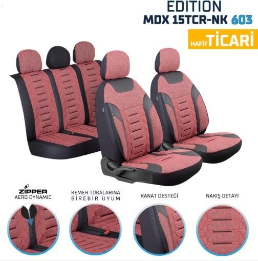 DÖŞEME KILIFI HAFİF TİCARİ EDİTİON NAKIŞLI KETEN KIRMIZI KOD:MDX-TCR15