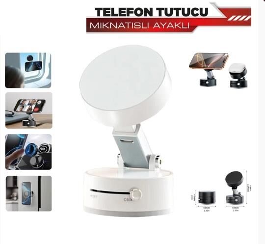 TELEFON TUTUCU MIKNATISLI AYARLI BEYAZ KOD:5901089