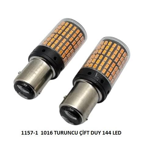 AMPUL 1016 TURUNCU ÇİFT DUY P21/W 144 LED KOD:1157-1